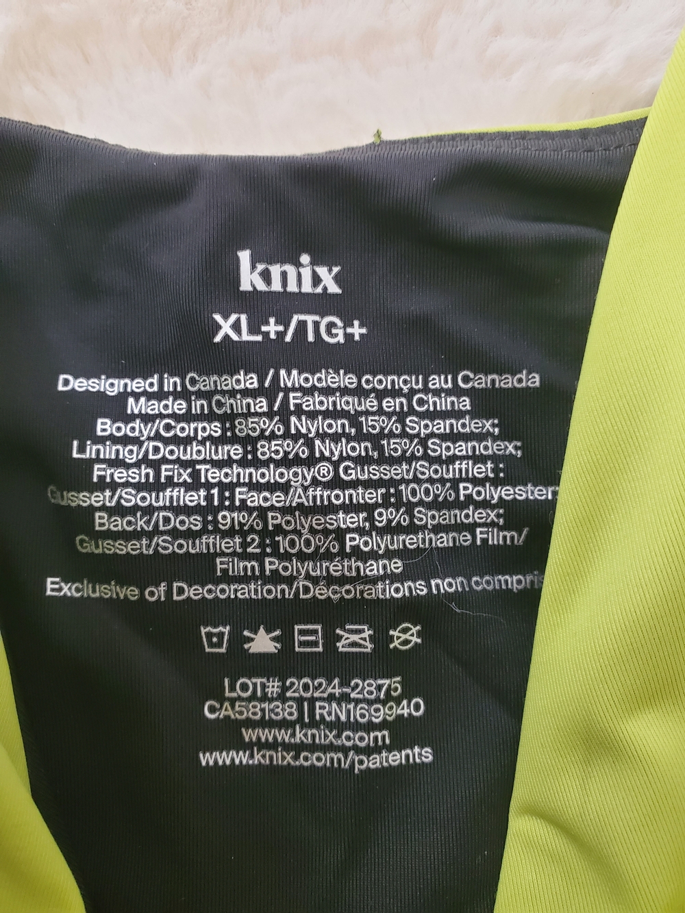 knix V-Neck Leakproof Chartreuse One-Piece Swimsuit XL - Picture 6 of 10